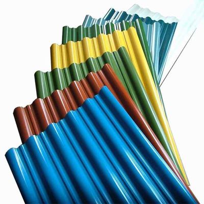 Hohe Festigkeit YUANHAO BGW 34 Wellfarbene vorgefärbte Farbdachfliesen PPGI Galvanisiert