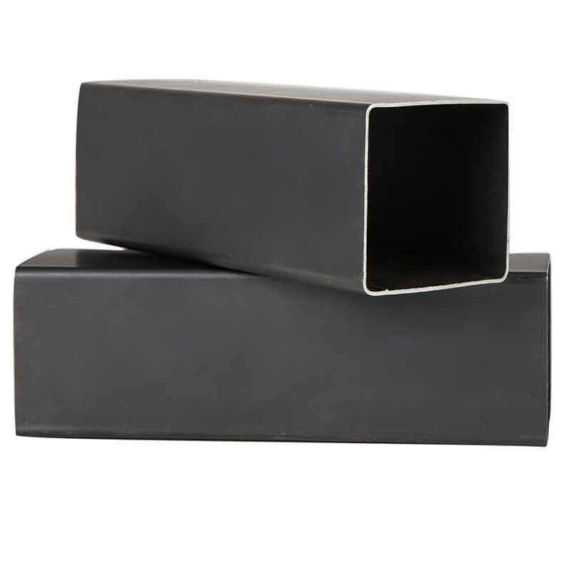 Q195/Q235/Q345/SS400 1x1 Teleskopstahl Hohlsektion Quadrat Schwarz Kohlenstoffstahl Rohr Quadrat Rohr / Rohr